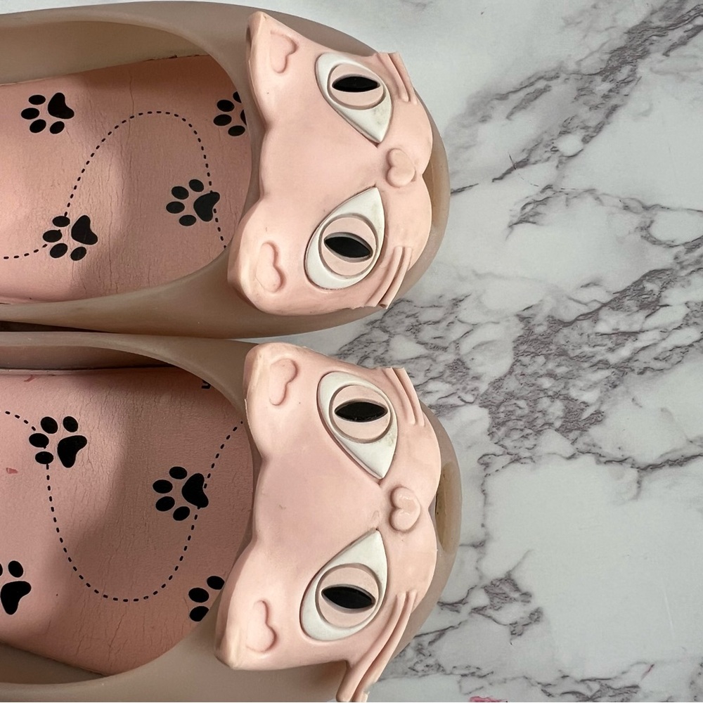 Mini Melissa Pink Kitty Cat Jelly Shoes. Size 10 - Picture 3 of 16